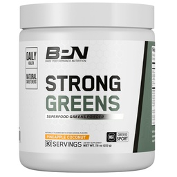 BARE ΕΠΙΔΟΣΕΙΣ ΔΙΑΤΡΟΦΗ, BPN Ισχυρό πράσινο Superfood σκόνη, βελτιωμένη πέψη, αυξημένη ενέργεια, υποστήριξη ανοσοποιητικού συστήματος, ανανά καρύδα