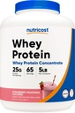 Nutricost Whey Protein Yoğunluğu (Strawberry Milkshake) 5LBS - Gluten Free & GMO Free