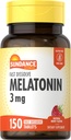 Sundance Melatonin Fast Dissolve | 3 mg | 150 Hızlı Dissolve Tabletler | Natural Berry Flavor | Vejetary, Non-GMO ve Gluten Free Supplement Supplement