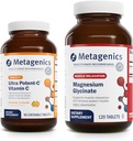 Metagenics Bundle - Ultra Potent-C Chewable & Magnesium Glycinate - 90 Tablets of Ultra Potent-C Chewable for Immune & Antioxidant Support - 120 Tablets of Mag Glycinate for Nervous System Support