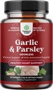 Concentrated Odorless Garlic Softgels - Parsley Extract & Aged Garlic Supplements for Circulatory Health, Digestion, Immune Support & Liver Detox - Parsley Softgels for Gut Support - 60 Ct