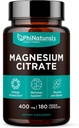 Magnezyum Citrate Toz Capsules 400 mg - 180 Kont Veg Caps - Phi Naturals Supplements - Nervous System Support and Enzyme Function