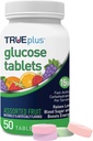 TRUEplus® Glucose Tabletleri, Assorted Flavor (Grape, Raspberry, Orange) - 50ct Şişe (1)