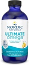 Nordic Naturals Ultimate Omega Liquid, Lemon Flavor - 8 oz - 2840 mg Omega-3 - Συμπλήρωμα ιχθυελαίου υψηλής ισχύος με EPA & DHA - Προάγει την υγεία του εγκεφάλου και της καρδιάς - Μη ΓΤΟ - 48 Υπηρεσίες
