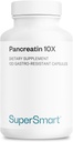 Supersmart - Pancreatin 10X 4000 per Day (Extra Strength) - Digestive Enzymes Supplement - Protease, Lipase, Amylase, Trypsin - Sağlıklı Digestion Support | Non-GMO & Gluten Free - 120 DR Capsules