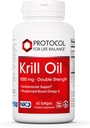 PROTOCOL FOR LIFE BALANCE Krill Oil 1000mg - Ekstra Güçlü Krill Oil Supplement - DHA & EPA - Astaxanthin - Destek Kalp, Beyin, Ortaklar - GMO & Hell - 60 Softgels