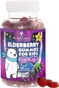 Çocuklar Immune Support Elderberry Gummies - Daily Children's Vitamins C, çinko & Kids Immunity Support Gummy - Nature's Sambucus Elderberry Supplement, Vegan, Gluten-Free, Tasty Berry Flavor - 60 Gummies