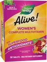 Doğanın Yolu Alive! Daily Complete Multivitamin for Women, Supports Energy Metabolism, Saç, Skin & Nails*, B-Vitamins, Superfood Antioksits, 50 Tablet (Pazarlama)