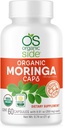 | Organik Moringa Capsules | 60 Count | Sertifikalı USDA Organik, Enerji için Non-GMO, Vegan Superfood, Immune Support ve Nutrient Abors