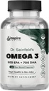 The Very Best Vegan Omega 3 Supplement - 120 Κάψουλες - Algae Omega 3 Vegetarian Supplement - Plant Based Fish Oil Alternative - EPA DHA Supplement - Made in the USA - Heart Stress Relief Dr. Seinfeld