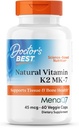 Doktorlar En İyi Doğal Vitamin K2 MK-7, Doku ve Bone Health, Non-GMO, Gluten Free, Soy Free, Vegan 60 Veggie Caps