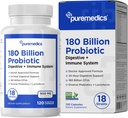 Choice Formula Probiotics 180 Δισεκατομμύρια CFU - 18 Strains + Lactoferrin + Prebiotics - Ανοσοποιητικό, Digestive & Gut Health - Δυσκοιλιότητα, Διάρροια, Αέριο & Μπλόφα - για γυναίκες & άνδρες - 120ct