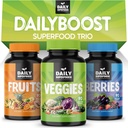 DailyBoost - 42 Farklı Bütün Gıda Meyveleri ve Veggies Supplement Doğal Enerji Boost için - Doğadan% 100 meyve ve sebze Capsules Dengesi - ABD'de Made in the USA