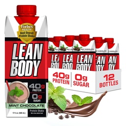Labrada Lean Body Ready-to-drink Chocolate Protein Shake, 40g Protein, Whey Blend, 0 Ζάχαρη, Χωρίς γλουτένη, 22 Βιταμίνες & Ορυκτά, (Ανακυκλώσιμο Κουτί & Λικέρ - Συσκευασία των 12) LABRADA