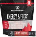 Wilderness Athlete - Energy & Focus | Energy Branson for Women & Men - Energy Drink Mix with Natural Caffeine - Low-Carb, Zero Sugar Energy Drink Toz - 30 Energy Drink Packets (Cherry)