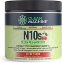CLEAN N MAKİNA N10s Plant-Based Pre Workout Toz - Vegan Energy Supplement 3 Klinik Olarak Test Edilmiş Patentli Malzemeler Kas Boyutu, Güçlü, Pump & Endurance - Non-GMO, 30 Hizmet