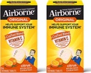 Airborne Vitamin C 1000mg (ανά υπηρεσία) - Citrus Chewable Tables (64ct/Box), Συμπλήρωμα Ανοσολογικής Υποστήριξης χωρίς γλουτένη, Βιταμίνες A C E, ZINC, Selenium, Echinacea, Ginger, Antioxidants (2- Pack)