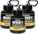 ONMYWHEY Protein Powder Container to Go - Ταξίδια Νερό Μπουκάλι χωνί για μείγματα, Φορητό προ προπόνηση συμπλήρωμα εμπορευματοκιβώτια & χωνιά διανομής, Mini Preworkout Συμπληρώματα Κάτοχος Μπουκάλια Κλειδί