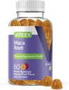 Viteey Black Maca Root Gummies - Drive, Passion & Energy Support - Μαύρο Maca Root για άνδρες & γυναίκες - Vegan, Gluten Free - 60 Count