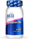 HAYA LABS Vitamin B6 / 25 mg. / 90 Tabs. Enerji ve Sağlıklı Immune Sistemi, Enerji ve Performans Desteği, Carbohidratların Metabolism