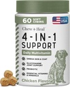 Tüm 1 Köpek Vitaminleri ve Supplements, 60 Soft Chew Multivitamins with Glucosamine, Probiyotiks, Omega Fish Oil - For Skin, Coat, Hip, Joint & Gut Health - Senioror, Puppy, Large & Dog Small