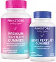 Pink Stork Fertility Gummies for Women and Men - Υποστήριξη προγεννητικής σύλληψης - Ινοσιτόλη, COq10, Folate - Ορμονική ισορροπία