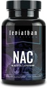 Leviathan Beslenme NAC Supplement N-Acetyl Cysteine for Lung, Liver, Immune Support - Potent Antioksi Support to Boost Glutathione Levels 600 mg, 120 Capsules