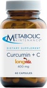 Metabolic Maintenance Curcumin + C - Longvida + Vitamin C Enhanced Curcumin Supplement for Brain Function & Joint Mobility (60 Capsules)