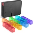 Deeper ve Larger Karşılaştırması Günlük Pill Organizer AM PM Tıp Pill Box, 7Day Haftalık Sahibi -Zzteck PU Deri Seyahati Gün Gece Büyük İlaç Hatırlanır Vitaminler Konteyner İçer