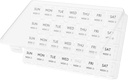 Lifewit Monthly Pill Organizer, 28 Günlük Pill Box, 4 Hafta Bir Ay Pill Vakaları, Vitaminler için Büyük Karşılaştırmalı Tıp Organizer, Fish Oils, Supplements, Clear