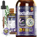 NoctuRest Natural Sleep-Aid with Valerian and Melatonin - All- Natural Liquid Formula 2X Abors - Magnezyum, L-Theanine & More
