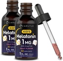 Carlyle Kids Melatonin Liquid | 1 fl oz | Two Pack | Meyve Flavor | Uyuşturucu Ücretsiz Çocuklar Tamamlıyor