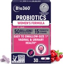 Kadınlar için Biyo360 Probiyotikler Vajinal Sağlık - pH Dengesi, Vaginal, Urinary, & Digestive Health - 50 Milyar CFU & 15 Benzersiz Strains for Health Vaginal Odor & Vaginal Flora - Raf Stable