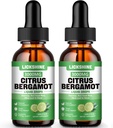 2 Pack 3000 mg Citrus Bergamot Liquid Drops - Yüksek Abvitamin - Immune Support Anti-Aging, Hight Cholesterol - Soursop Bitters, 4 Fl Oz Oz