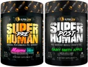 ALPHA LION Superhuman Pre Processing Powder & Post Workout Recovery Bundle (Miami Vice & Gainy Smith Apple)