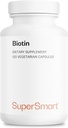 Supersmart - Biotin 10.000mcg / 10g ανά ημέρα (Υψηλή Ικανότητα) - Βιταμίνη B7 Συμπλήρωμα Βιοτίνης - Υγιή μαλλιά, δέρμα & νύχια 