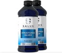 Structured Silver Liquid - Daily Immune Support Supplement with 15ppm Advanced Structured Silver Technology - All Natural with Nomixs - 16 Ounce Şişe (2 Pack)