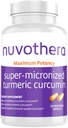 Nuvothera Super-Micronized Turmeric Curcumin Κάψουλες 1-Month Supply ταχεία απορρόφηση, ολική ρίζα, μη-GMO, υποστηρίζει αρθρώσεις, δέρμα, υγεία των ούλων και αντιοξειδωτικά (60 κάψουλες)