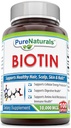 Pure Naturals Biotin 10.000 Mcg, 100 κάψουλες- Υποστηρίζει υγιή δέρμα & μαλλιά – Προάγει τη συνολική καλή υγεία