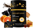 Shilajit Gummies | Pure Himalaya Shilajit Gummies Gold | Ashwagandha, Gokshura | Fulvic Acid & 85+ Trace Minerals for Men, Women | Non-GMO | Lab Tested | Nodrew Sugar I 60 Gummy