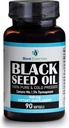 Her Gün Organik Siyah Tohum Yağı - USDA sertifikalı Soğuk Basınlı Cam Şişe 1.5'den fazla Thymoquinone 3X Güçlü Türk Siyah Cumin Nigella Sativa Non-GMO 100% Pure Blackseed Oil (Capsules)