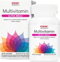 GNC Women's Ultra Mega Multivitamin Caplets, Klinik olarak Better, Immune Support, A, B, C, D, Iron, Biotin, Beauty, Gluten Free, Timed, 90 ct, 45 svgs