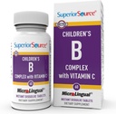 Superior Source Children?s B Complex με βιταμίνη C - Multivitamin for Heart Health Support - Follic Acid Supplement for Kids - Immune Support Formula with Vitamin C - 60 Instant Dissolve Tablets