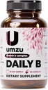 UMZU Daily B |% 100 Complete B Complex with B1, B2, B3, B5, B6, B7, B9 & B12 with Folic Acid | Supports Natural Energy Production &Cognitive Function Well (30 Day Supply | 30 Capsules)