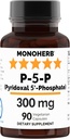 POHERB Pyridoxal 5-Phosphate 300 mg - 90 Vegetarian Capsules - P5P Aktif B6 - Yüksek Biyo kullanılabilir