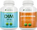Αμιγώς ολιστικό Dim 400mg & Bioperine + Organic Ashwagandha 1300mg Bundle - 330 Vegan Κάψουλες - Κατασκευασμένες στις ΗΠΑ