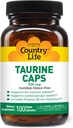 Country Life Taurine Supplement 500 mg - Supports Cardiovascular and Nervous System- 100 Capsules