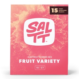 SALTT Electrolytes Powder Packets, Fruit Variety Pack (15 Packets) - Μαγνήσιο, Κάλιο, Νάτριο, Trace Minerals - Vegan & Gluten Free - Travel Essentials - Made in USA