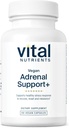 Vital Nutrients Vegan Adrenal Destek + | Adrenal Gland Fonksiyonlar ve Sağlıklı Stres Cevap* | Mild Stres* | Gluten, Süt & Soy Free | 60 Capsules