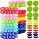 Mosquito Repellent Βραχιόλια 20 Pack, μεμονωμένα τυλιγμένα Mosquito Repellent Bands με 60 Pcs Mosquito Repellent Stickers Patches, DEET Free Insect Bug Repellent Wristbands για Ενήλικες Παιδιά